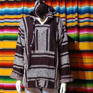 Striped Hooded Baja Jacket
